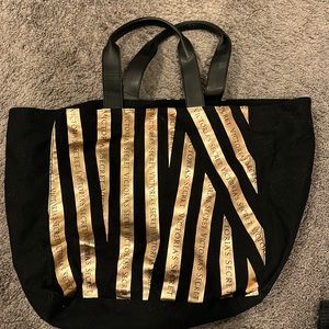 Victoria’s Secret Rose Gold & Black Tote